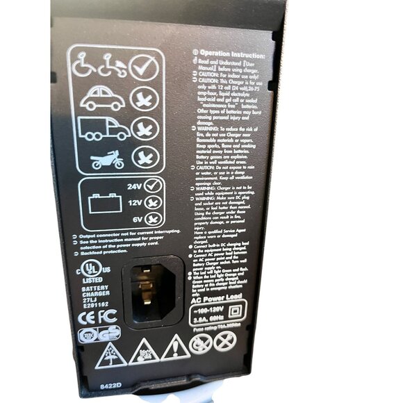 24V Wheelchair Battery Charger 4C24080A - Picture 3 of 4